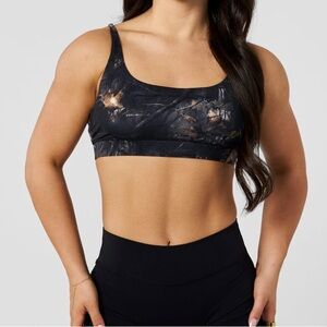 YoungLA camo urban sports bra black barbed wire small